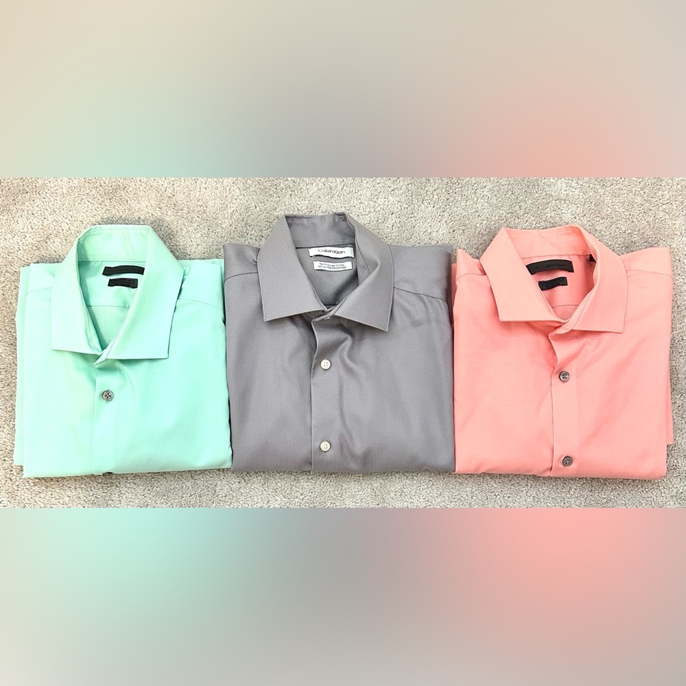 Lot of 3 Calvin Klein Dress Shirts